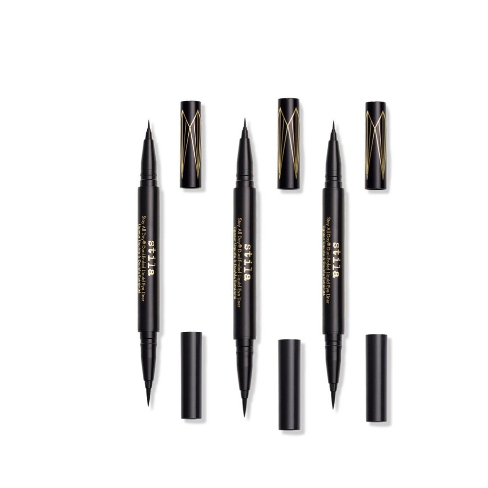 Stila Stay All Day Matte Waterproof Liquid Eyeliner Dual Ended 3 Pack Bundle